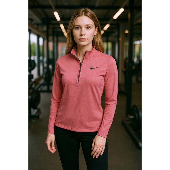Nike Running size medium pink 1/4 zip top - Picture 1 of 2